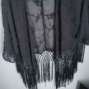 Fringe kimono night out top